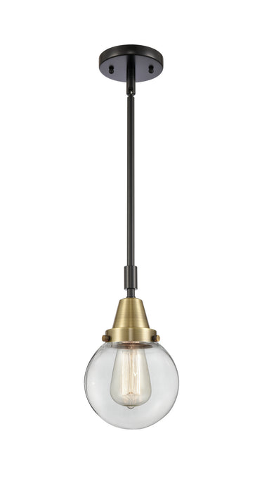 Innovations 447-1S-BAB-G202-6 One Light Mini Pendant, Black Antique Brass
