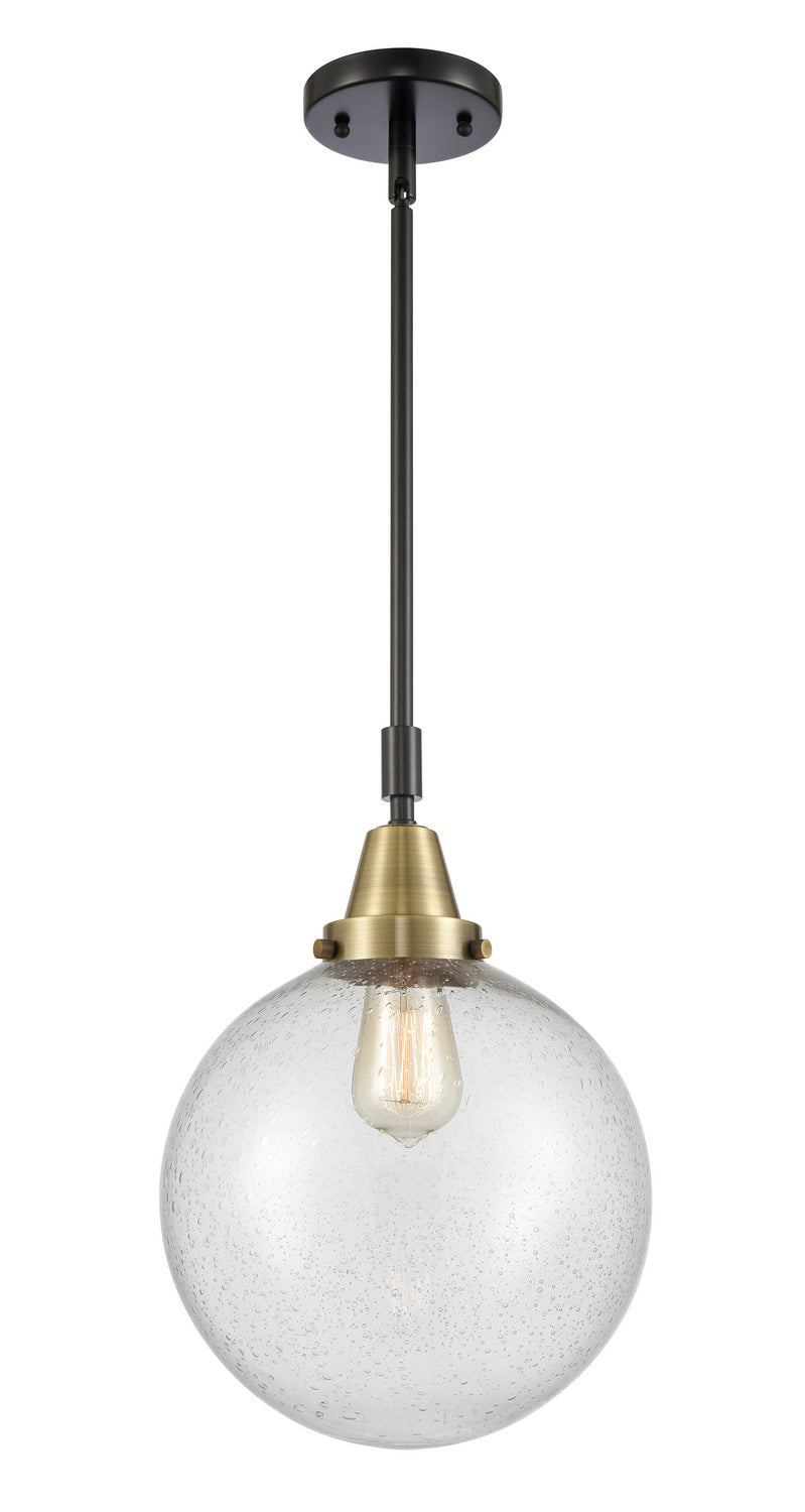 Innovations 447-1S-BAB-G204-10 One Light Mini Pendant, Black Antique Brass