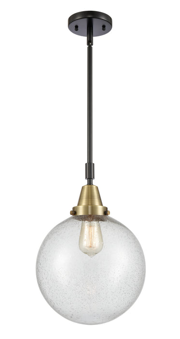 Innovations 447-1S-BAB-G204-10 One Light Mini Pendant, Black Antique Brass