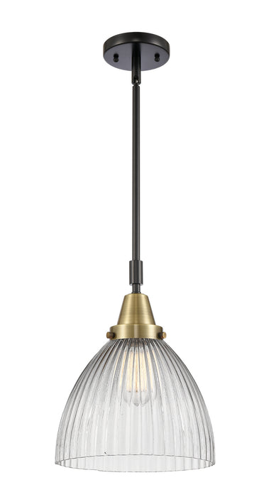 Innovations 447-1S-BAB-G222 One Light Mini Pendant, Black Antique Brass