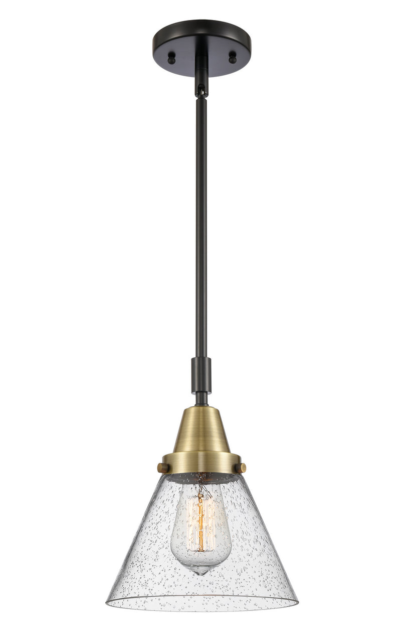 Innovations 447-1S-BAB-G44 One Light Mini Pendant, Black Antique Brass