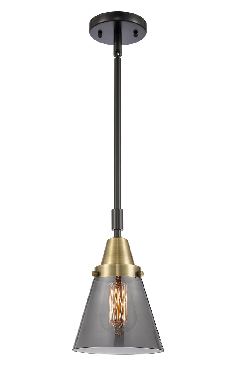Innovations 447-1S-BAB-G63 One Light Mini Pendant, Black Antique Brass