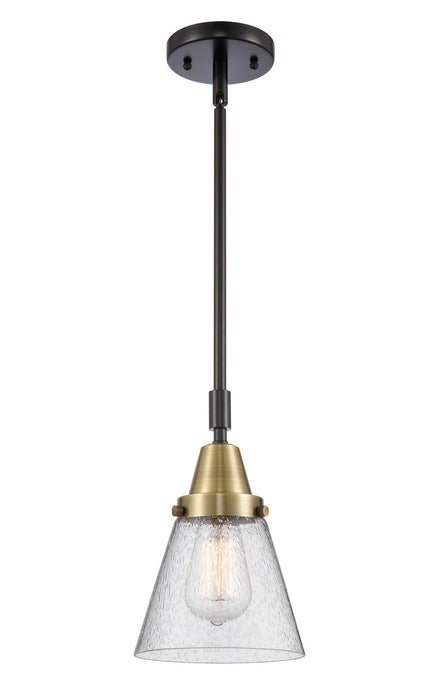 Innovations 447-1S-BAB-G64 One Light Mini Pendant, Black Antique Brass