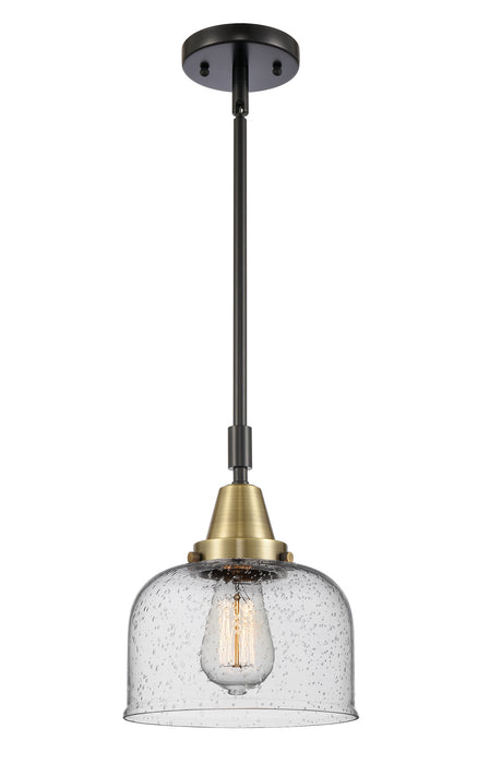 Innovations 447-1S-BAB-G74 One Light Mini Pendant, Black Antique Brass