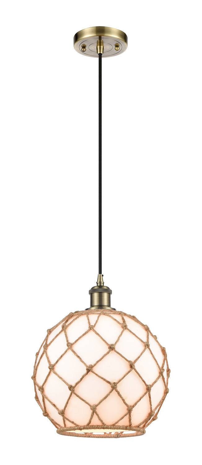Innovations 516-1P-AB-G121-10RB-LED LED Mini Pendant, Antique Brass