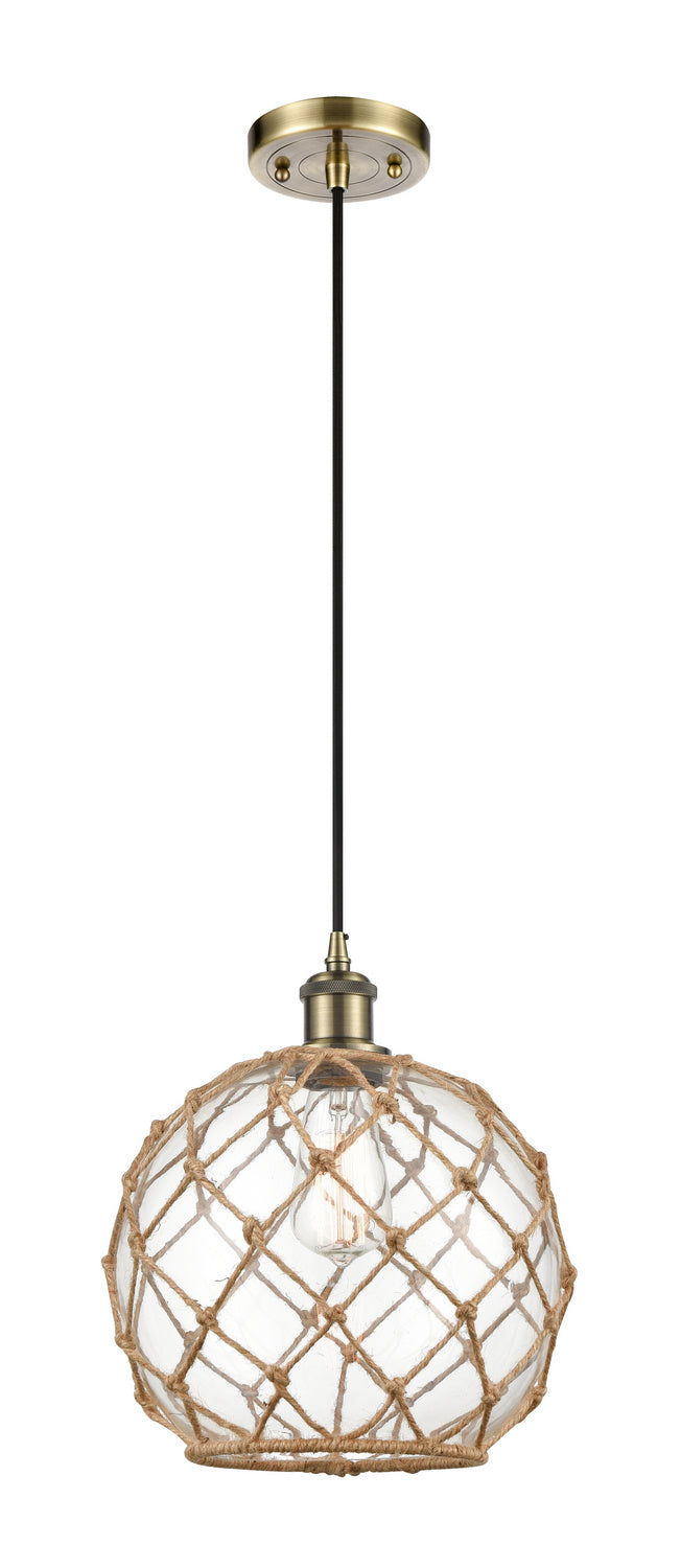Innovations 516-1P-AB-G122-10RB-LED LED Mini Pendant, Antique Brass