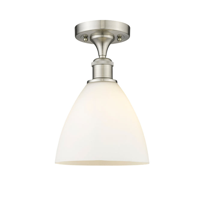 Innovations 516-1C-SN-GBD-751 One Light Semi-Flush Mount, Brushed Satin Nickel