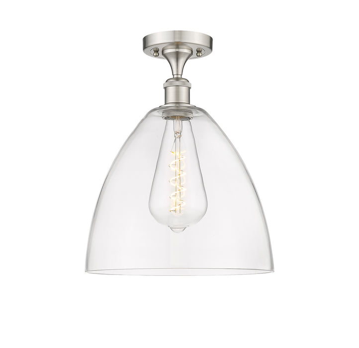 Innovations 516-1C-SN-GBD-122 One Light Semi-Flush Mount, Brushed Satin Nickel