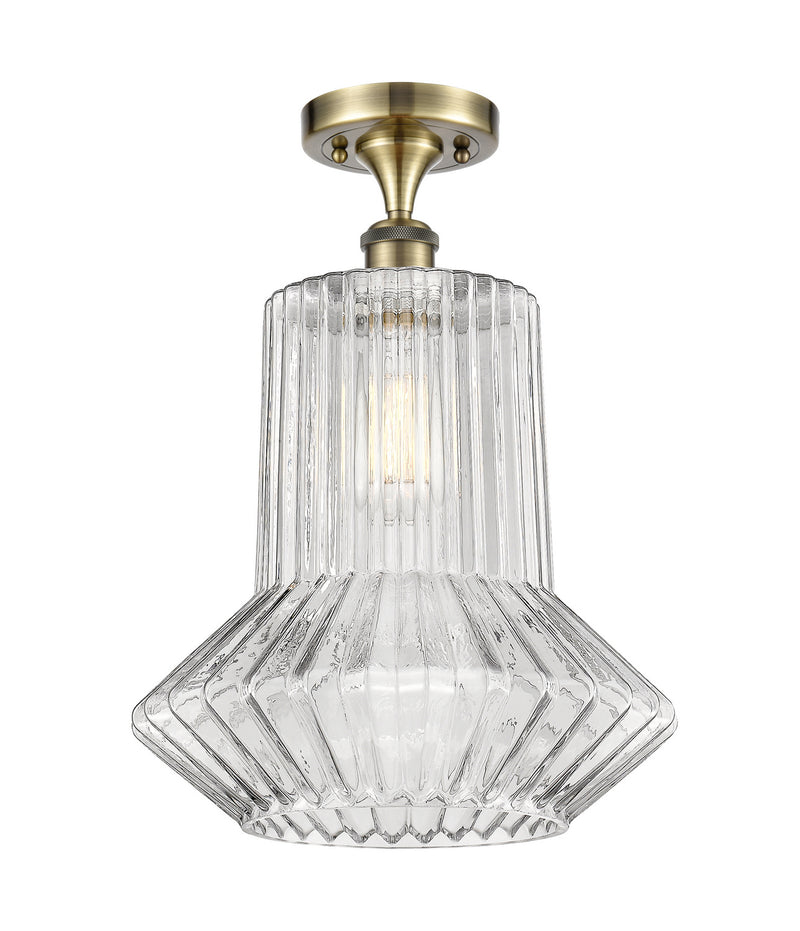 Innovations 516-1C-AB-G212-LED LED Semi-Flush Mount, Antique Brass