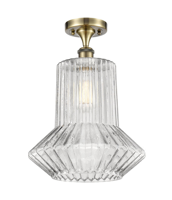 Innovations 516-1C-AB-G212-LED LED Semi-Flush Mount, Antique Brass