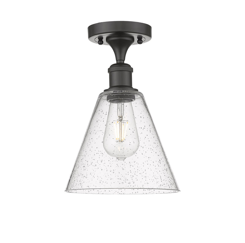 Innovations 516-1C-OB-GBC-84 One Light Semi-Flush Mount, Oil Rubbed Bronze