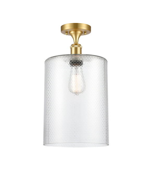 Innovations 516-1C-SG-G112-L One Light Semi-Flush Mount, Satin Gold