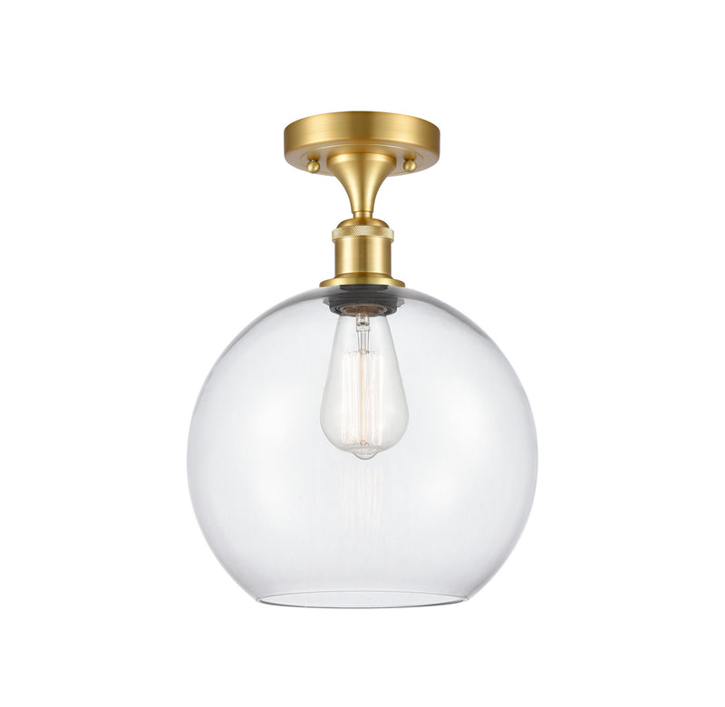 Innovations 516-1C-SG-G122-10-LED LED Semi-Flush Mount, Satin Gold