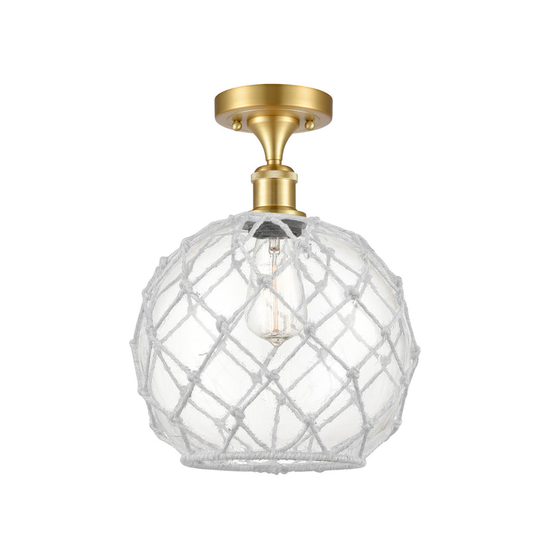 Innovations 516-1C-SG-G122-10RW-LED LED Semi-Flush Mount, Satin Gold