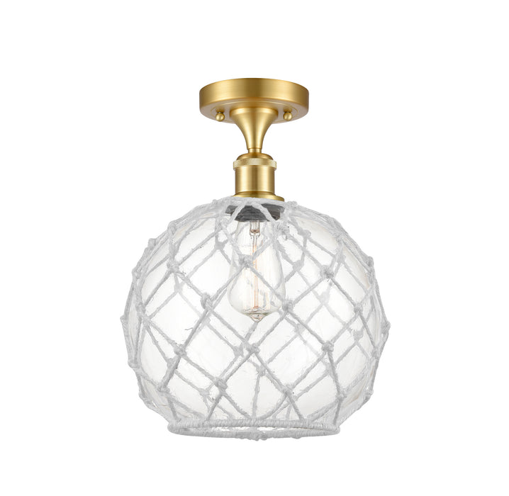 Innovations 516-1C-SG-G122-10RW-LED LED Semi-Flush Mount, Satin Gold