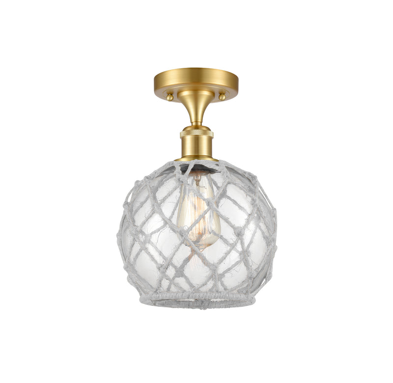 Innovations 516-1C-SG-G122-8RW-LED LED Semi-Flush Mount, Satin Gold