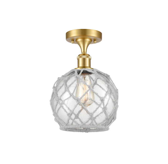 Innovations 516-1C-SG-G122-8RW-LED LED Semi-Flush Mount, Satin Gold