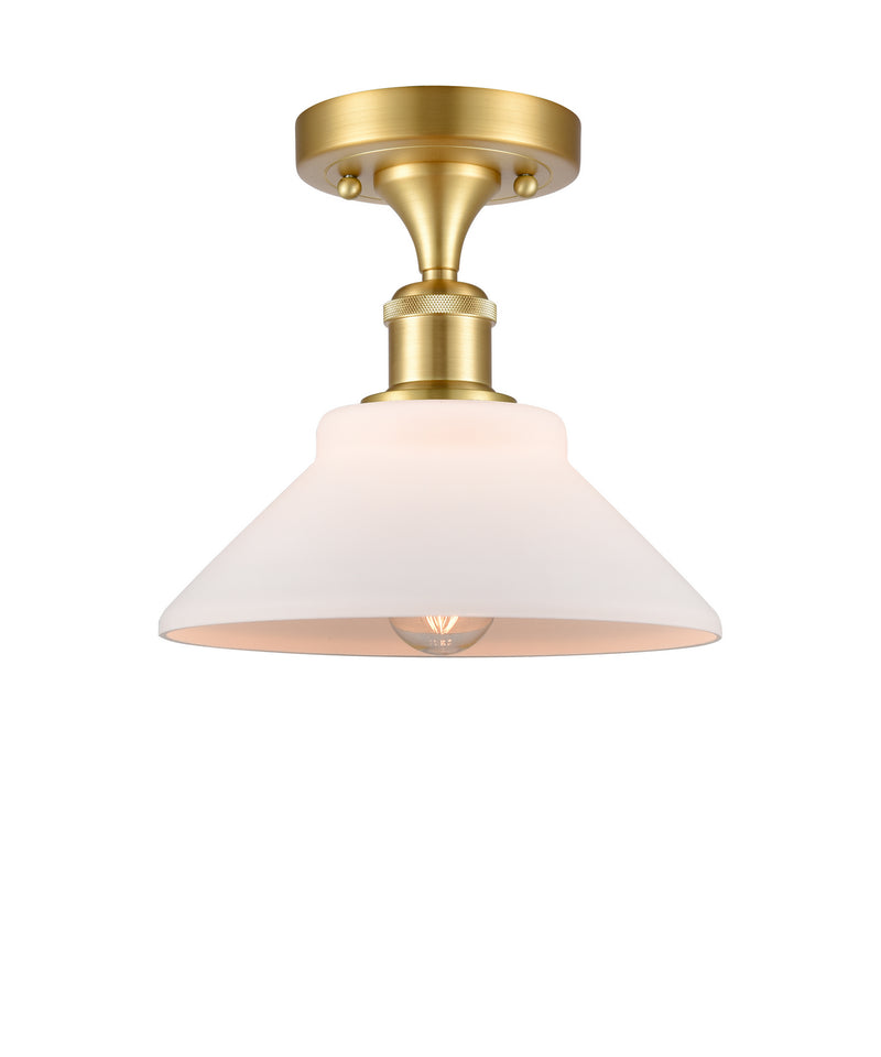 Innovations 516-1C-SG-G131-LED LED Semi-Flush Mount, Satin Gold