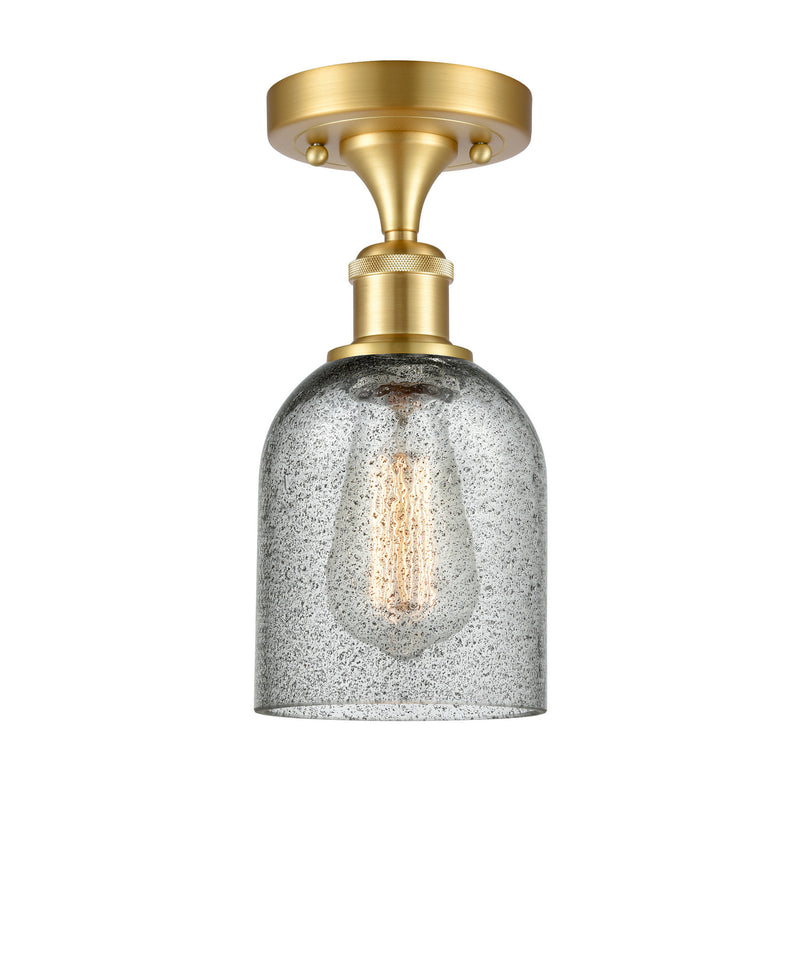 Innovations 516-1C-SG-G257-LED LED Semi-Flush Mount, Satin Gold