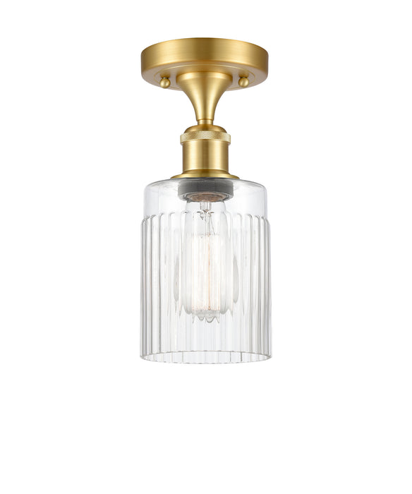 Innovations 516-1C-SG-G342-LED LED Semi-Flush Mount, Satin Gold