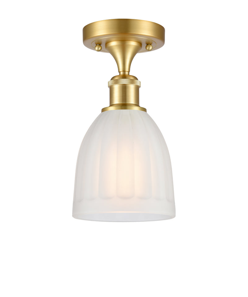 Innovations 516-1C-SG-G441-LED LED Semi-Flush Mount, Satin Gold
