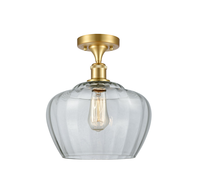 Innovations 516-1C-SG-G92-L One Light Semi-Flush Mount, Satin Gold