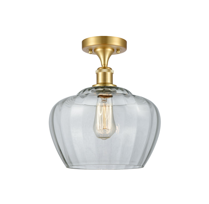 Innovations 516-1C-SG-G92-L One Light Semi-Flush Mount, Satin Gold