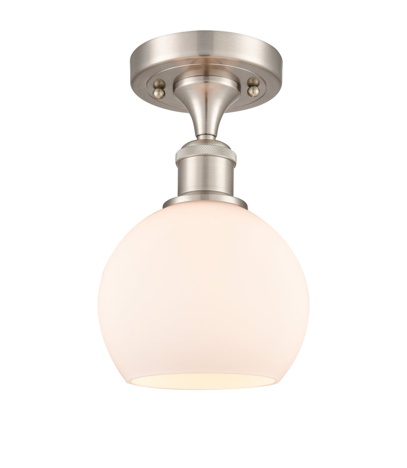 Innovations 516-1C-SN-G121-6 One Light Semi-Flush Mount, Brushed Satin Nickel