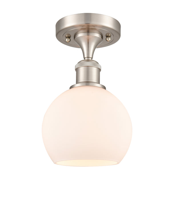 Innovations 516-1C-SN-G121-6 One Light Semi-Flush Mount, Brushed Satin Nickel