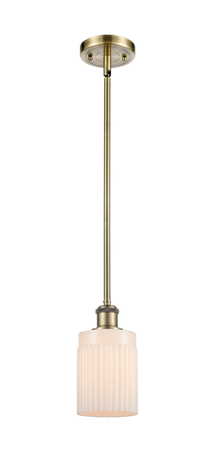 Innovations 516-1S-AB-G341 One Light Mini Pendant, Antique Brass