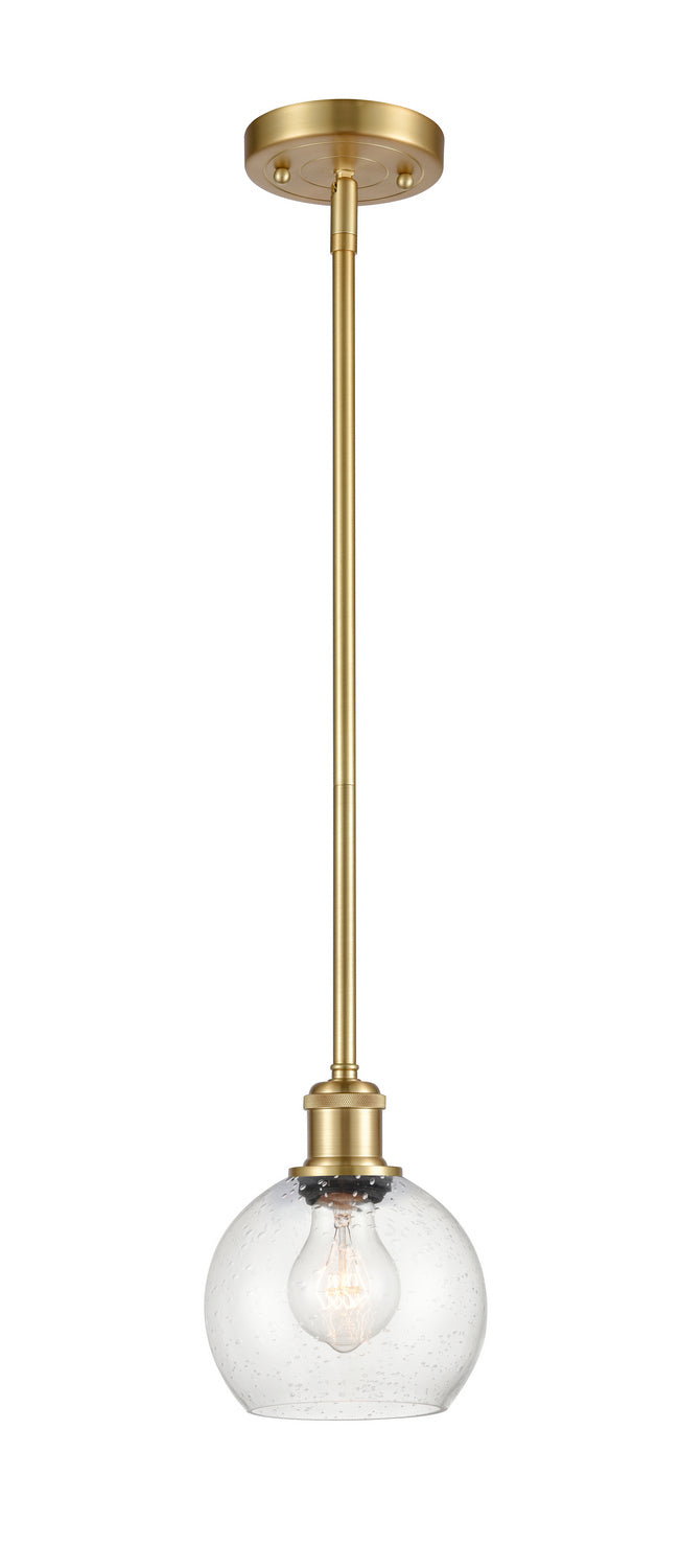 Innovations 516-1S-SG-G124-6 One Light Mini Pendant, Satin Gold