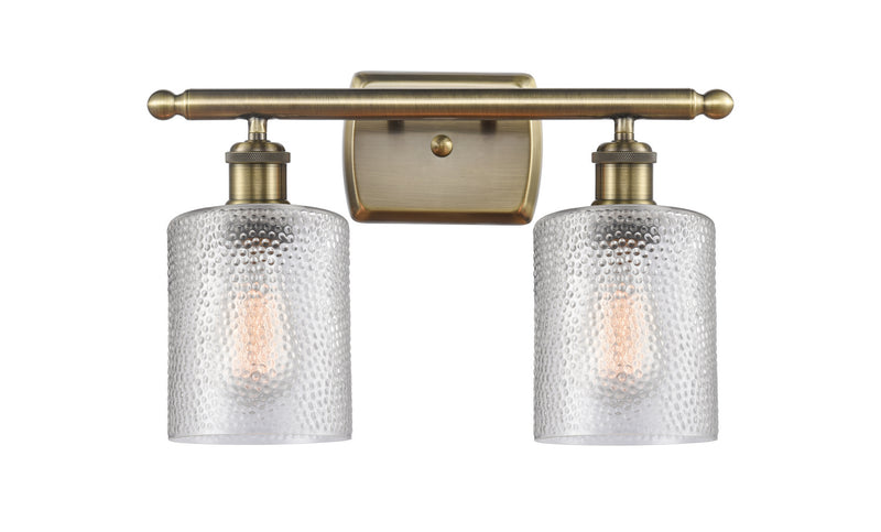 Innovations 516-2W-AB-G112 Two Light Bath Vanity, Antique Brass