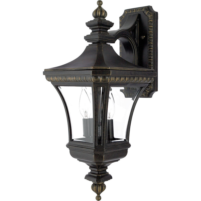 Quoizel DE8976IB Two Light Outdoor Wall Lantern, Imperial Bronze