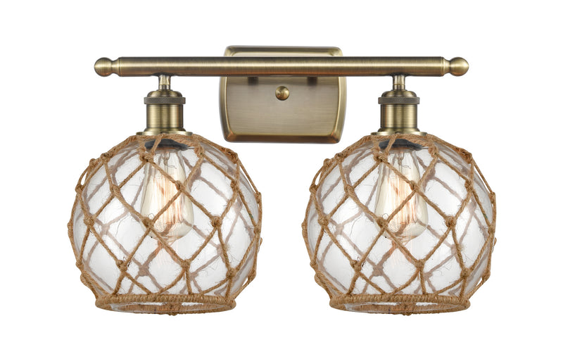 Innovations 516-2W-AB-G122-8RB-LED LED Bath Vanity, Antique Brass