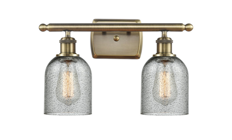 Innovations 516-2W-AB-G257 Two Light Bath Vanity, Antique Brass