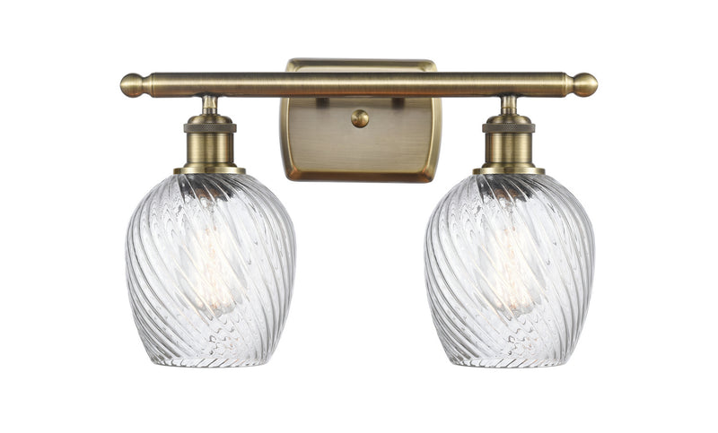 Innovations 516-2W-AB-G292 Two Light Bath Vanity, Antique Brass
