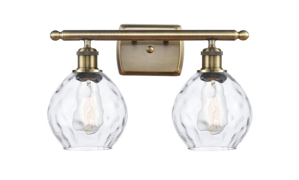Innovations 516-2W-AB-G362 Two Light Bath Vanity, Antique Brass
