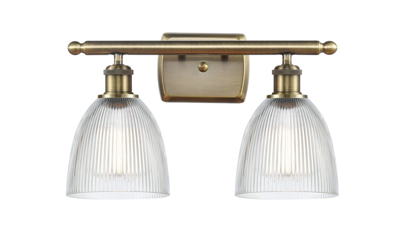 Innovations 516-2W-AB-G382 Two Light Bath Vanity, Antique Brass