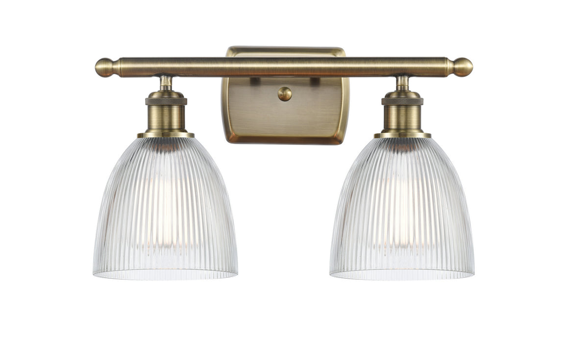 Innovations 516-2W-AB-G382 Two Light Bath Vanity, Antique Brass
