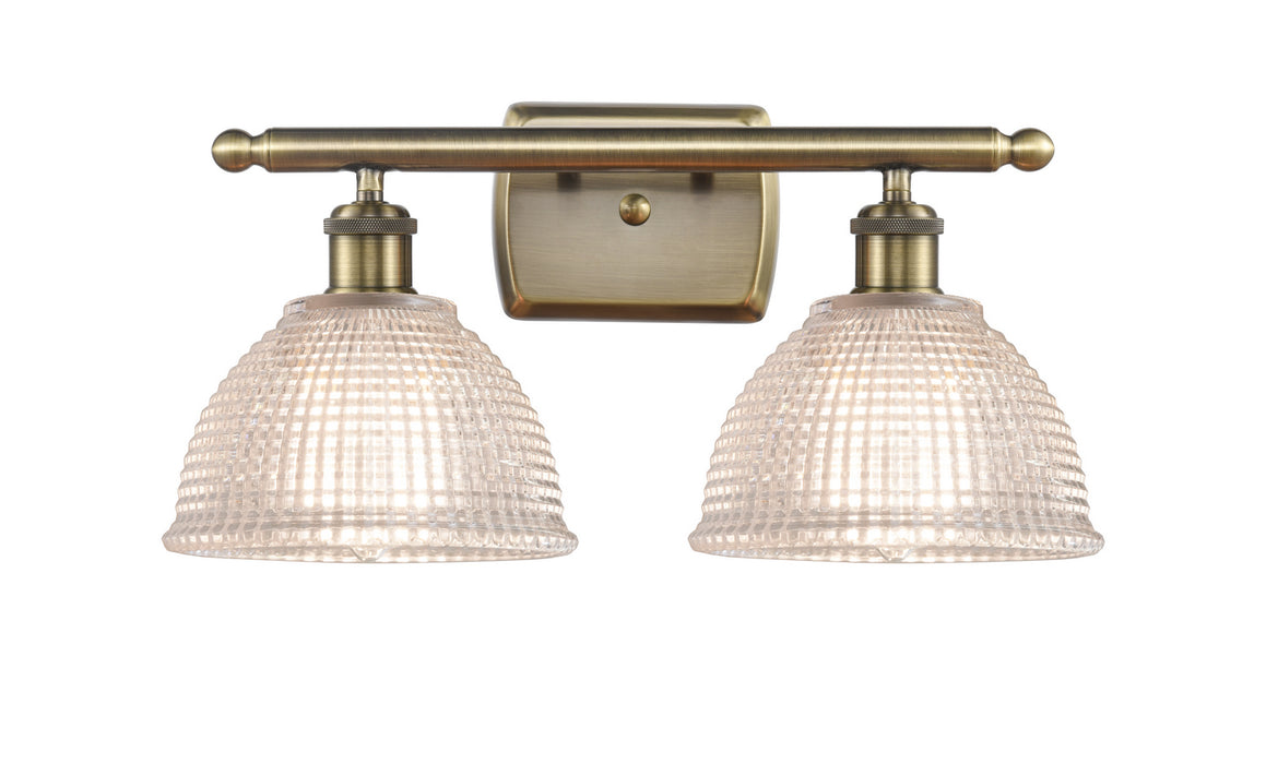 Innovations 516-2W-AB-G422 Two Light Bath Vanity, Antique Brass