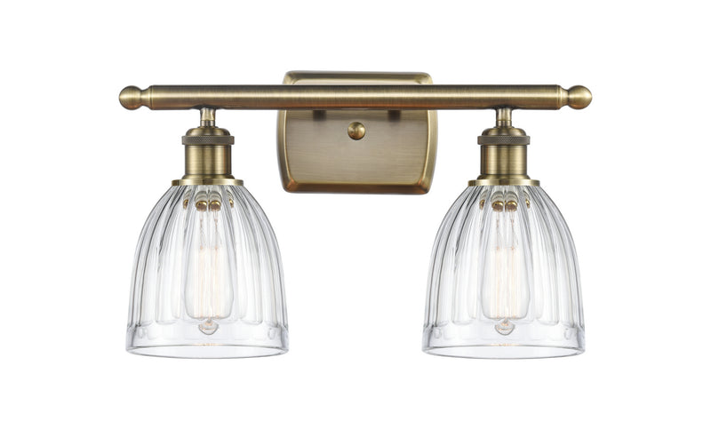 Innovations 516-2W-AB-G442 Two Light Bath Vanity, Antique Brass