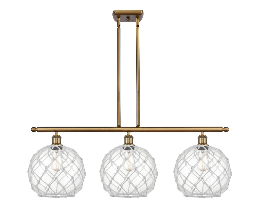 Innovations 516-3I-BB-G122-10RW Three Light Island Pendant, Brushed Brass