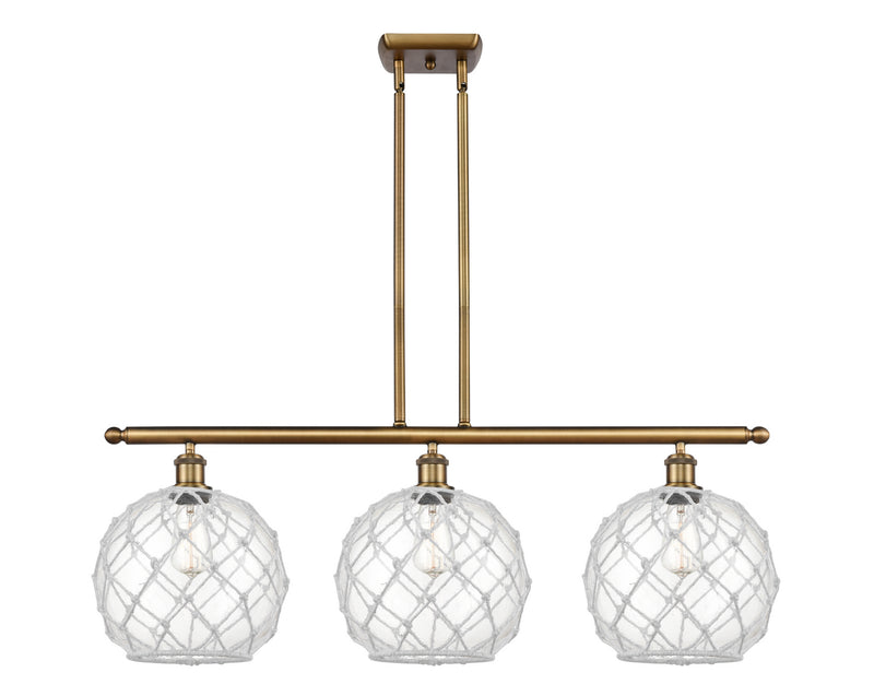 Innovations 516-3I-BB-G122-10RW-LED LED Island Pendant, Brushed Brass