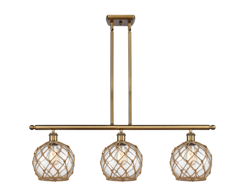 Innovations 516-3I-BB-G122-8RB-LED LED Island Pendant, Brushed Brass
