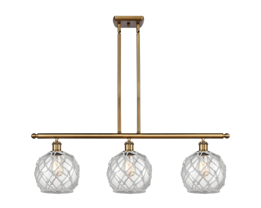 Innovations 516-3I-BB-G122-8RW-LED LED Island Pendant, Brushed Brass