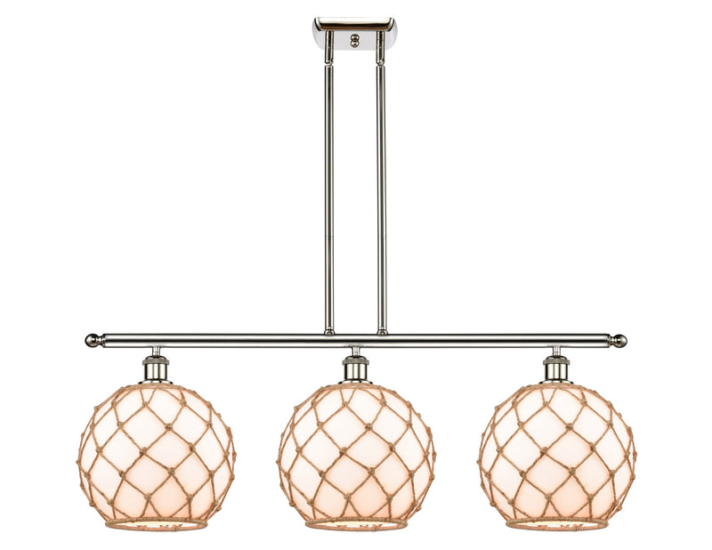 Innovations 516-3I-PN-G121-10RB Three Light Island Pendant, Polished Nickel