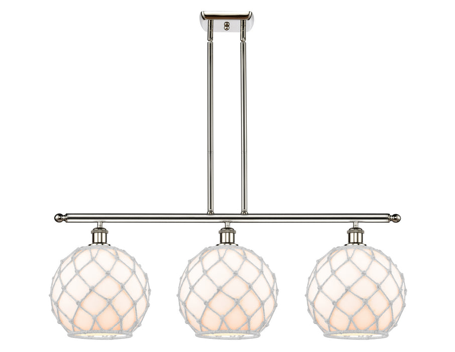 Innovations 516-3I-PN-G121-10RW Three Light Island Pendant, Polished Nickel