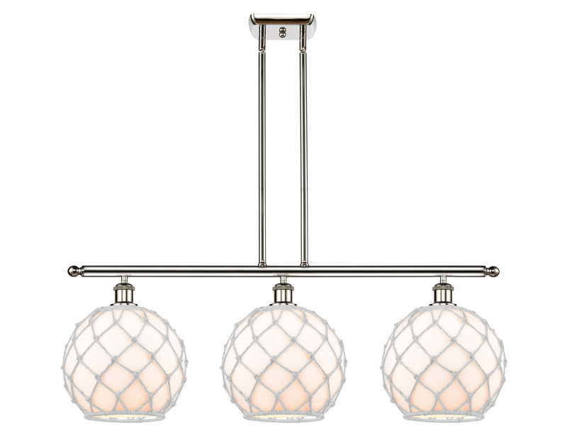 Innovations 516-3I-PN-G121-10RW-LED LED Island Pendant, Polished Nickel