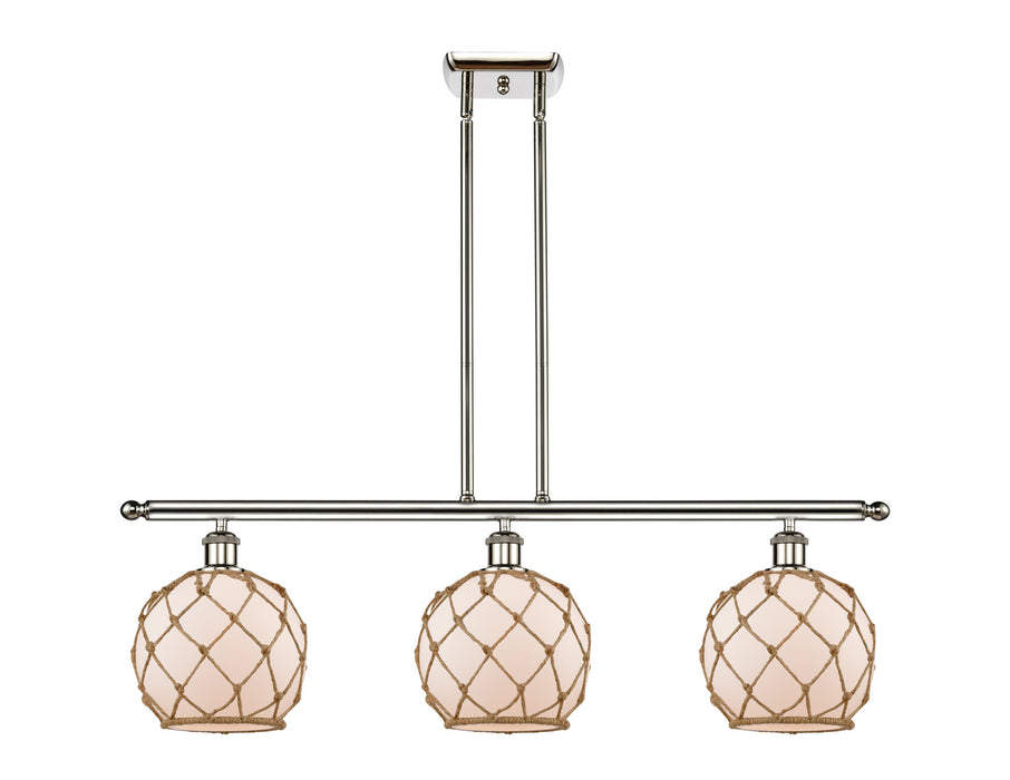 Innovations 516-3I-PN-G121-8RB-LED LED Island Pendant, Polished Nickel