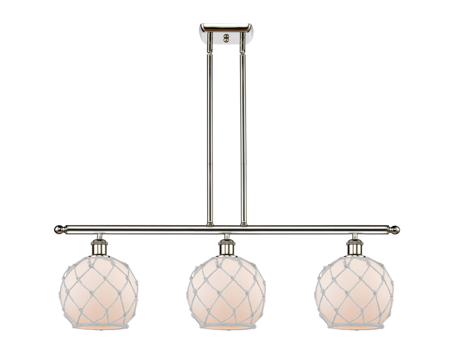 Innovations 516-3I-PN-G121-8RW Three Light Island Pendant, Polished Nickel